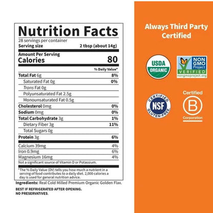 Garden of Life Raw Organics Golden Milled Flaxseed 396g