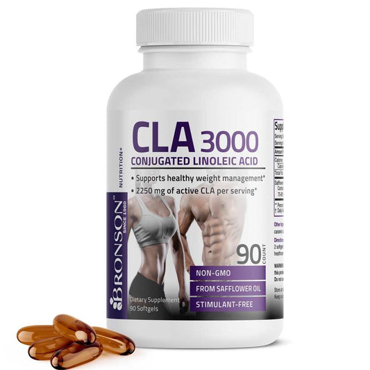 Bronson Vitamins Cla 3000 Conjugated Linoleic Acid Extra High Potency - 3,000 Mg 90 Softgels