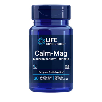 Life Extension Calm-Mag Magnesium Acetyl Taurinate – 30 Vegetarian Capsules
