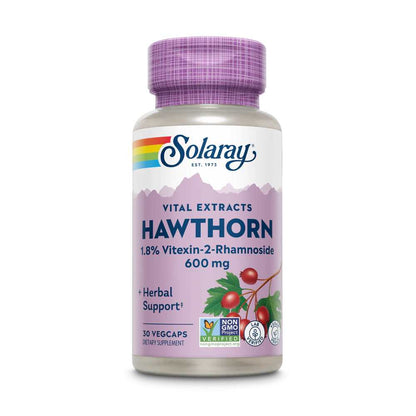Solaray Hawthorn Aerial Ext, One Daily 600mg 30 Caps