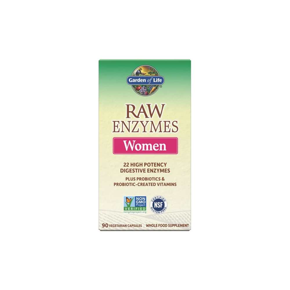 Garden of Life Raw Enzymes Women Digestive Health 90 Capsules