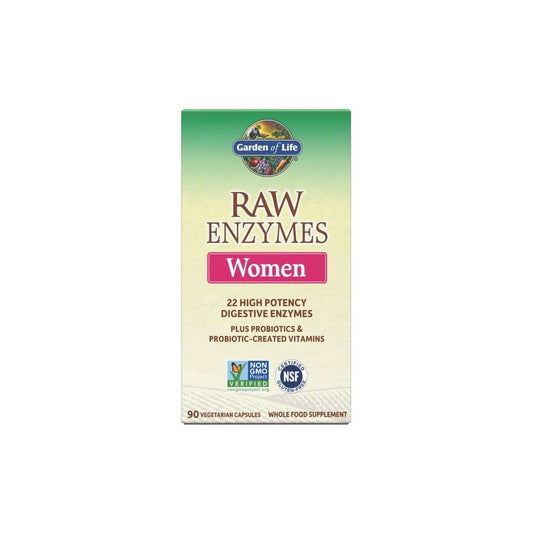 Garden of Life Raw Enzymes Women Digestive Health 90 Capsules