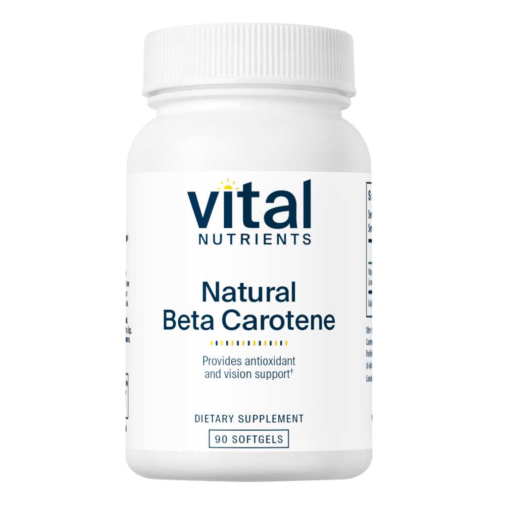 Vital Nutrients Natural Beta Carotene 25,000 Iu 90 Softgels