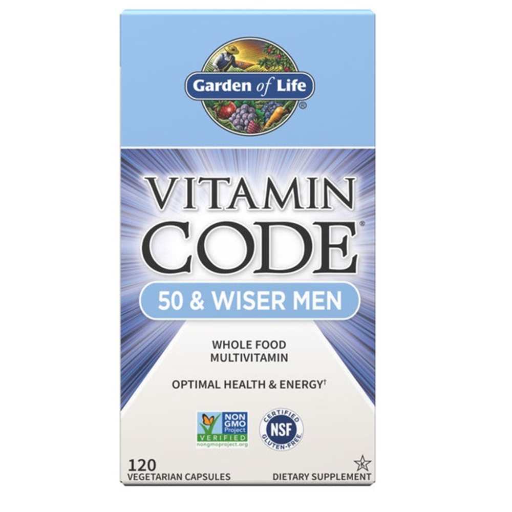 Garden of Life Vitamin Code 50 and Wiser Men's Multi 120 Capsules