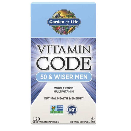 Garden of Life Vitamin Code 50 and Wiser Men's Multi 120 Capsules