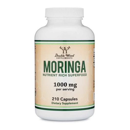 Double Wood Moringa – 1000mg Powerful Superfood Formula | 210 Capsules
