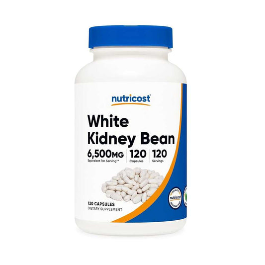 Nutricost White Kidney Bean 6500mg – Carb Blocker & Metabolism Support (120 Capsules)