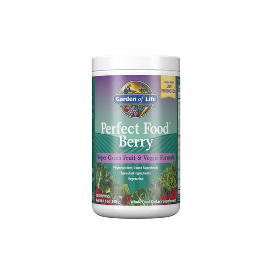 Garden of Life Perfect Food Berry Super Green Fruit & Veggie Formula 8.5oz (240g) Powder