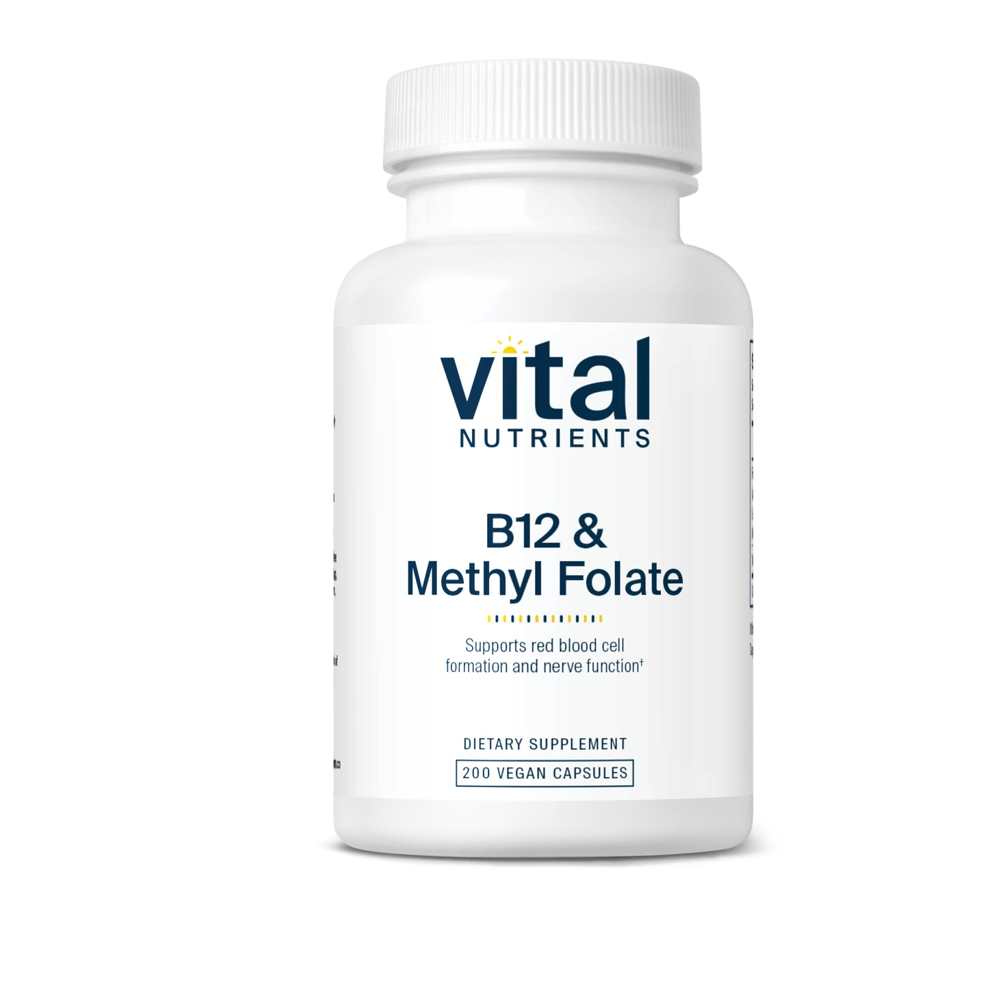 Vital Nutrients B12 & Methyl Folate 100 Caps