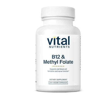 Vital Nutrients B12 & Methyl Folate 100 Caps