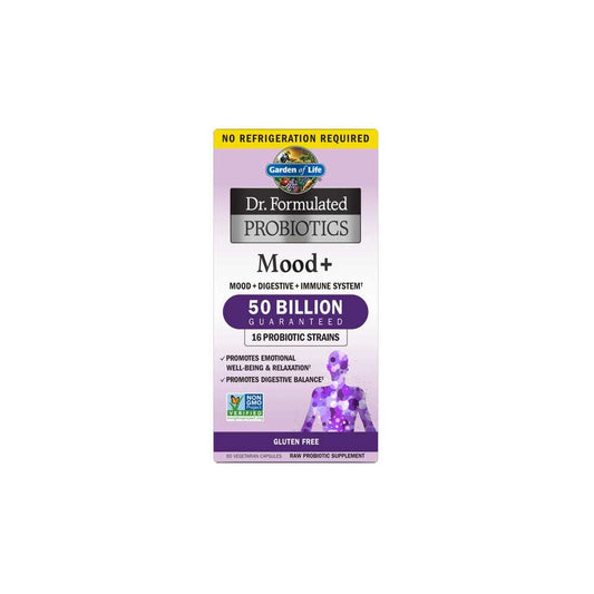 Garden of Life Dr. Formulated Probiotics Mood+ Shelf-Stable 60 Capsules