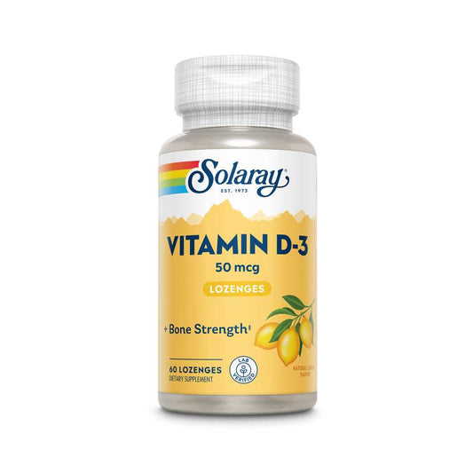 Solaray Vitamin D-3, 50mcg 60 Lozenges