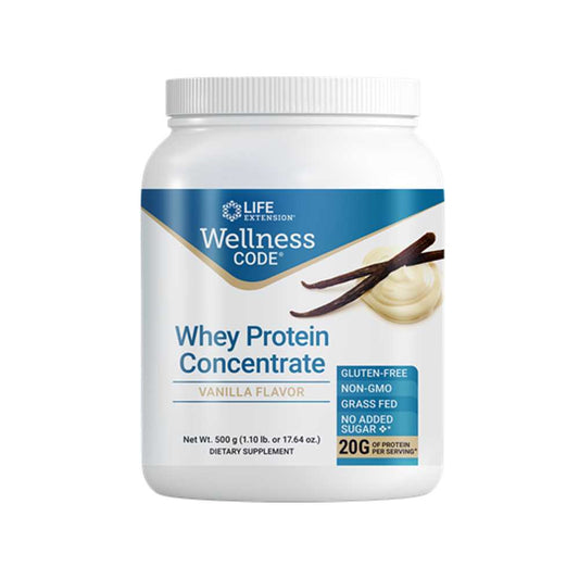 Life Extension Wellness Code® Whey Protein Concentrate (vanilla) 500 Grams