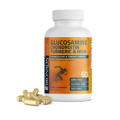 Bronson Vitamins Glucosamine Chondroitin Turmeric & Msm 60 Caps