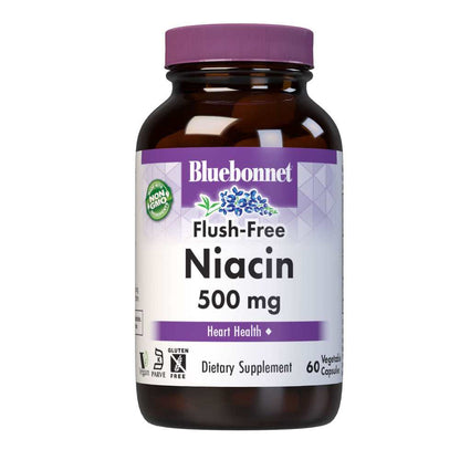 Bluebonnet Nutrition Flush-Free Niacin 500 Mg 60 Caps