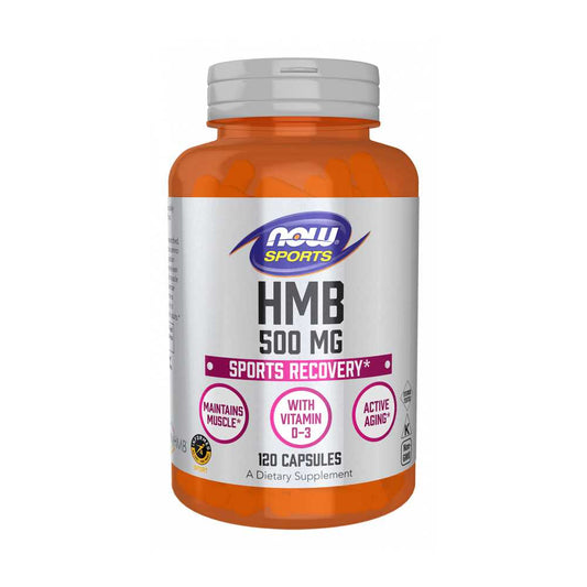 Now Sports HMB 500 mg – Muscle Support Formula – 120 Veg Capsules