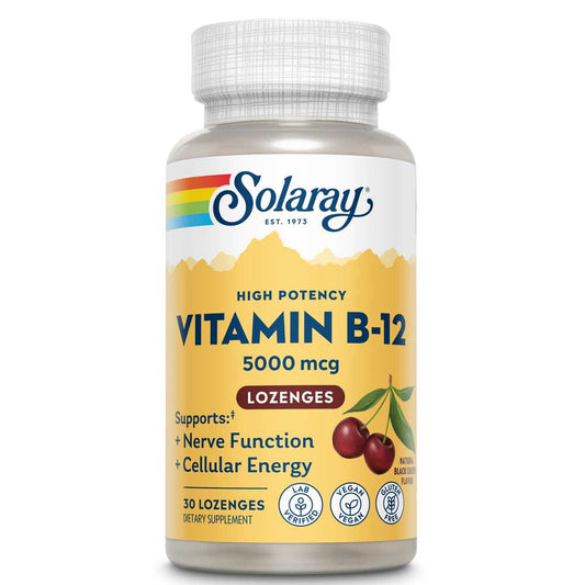 Solaray Vitamin B-12, (5000mcg) 30 Lozenges