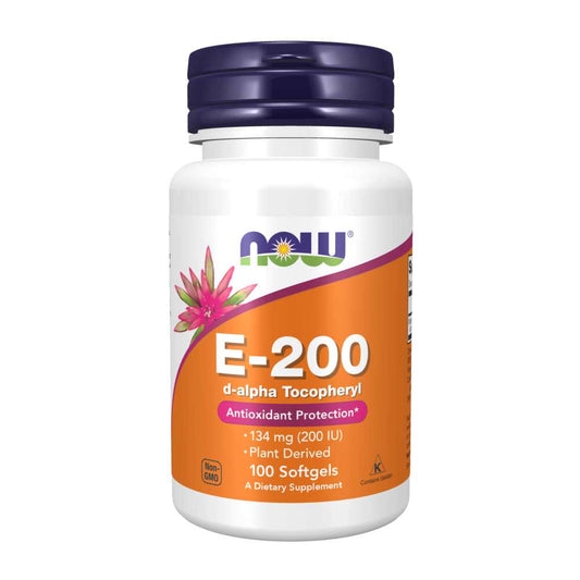 Now Foods Vitamin E-200 – Non-Gmo D-Alpha Tocopheryl for Cellular Protection – 100 Softgels