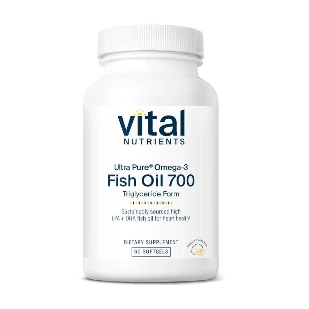 Vital Nutrients Ultra Pure® Fish Oil 700 Pharmaceutical Grade 60 Softgels