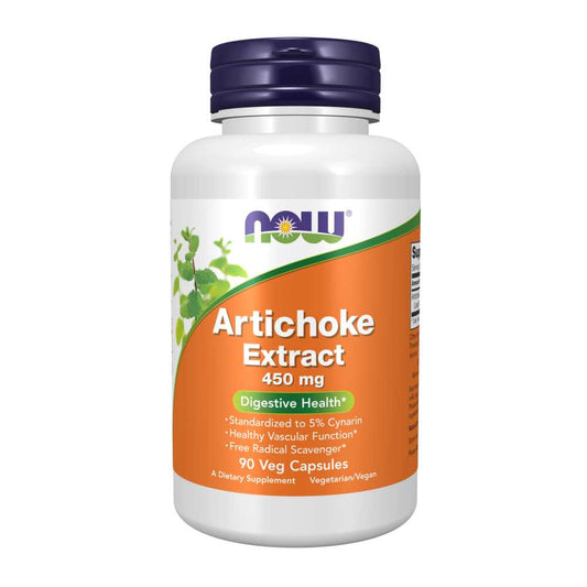 Now Foods Artichoke Extract 450 Mg – Digestive & Vascular Health Support – 5% Cynarin Standardized – 90 Veg Capsules