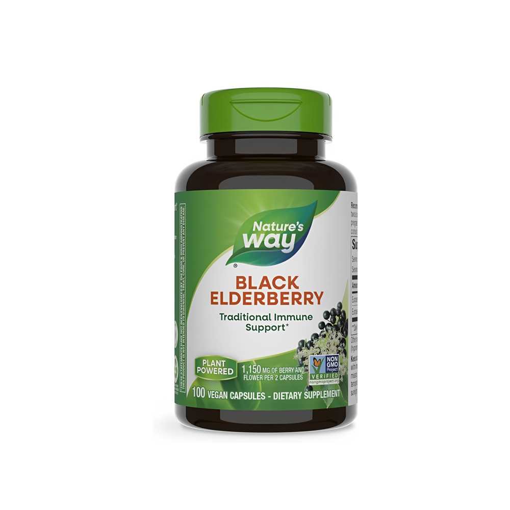 Nature's Way Black Elderberry – Traditional Immune Support, 100 Capsules