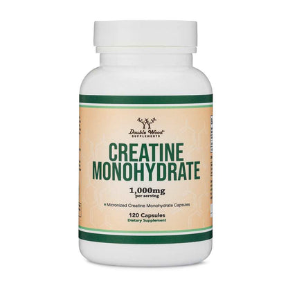 Double Wood Creatine Monohydrate – Micronized 1000mg Capsules | 120 Ct