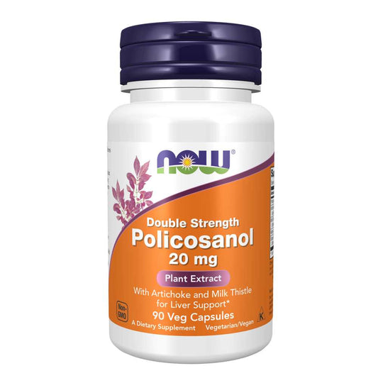 Now Foods Policosanol 20 Mg Double Strength – 90 Veg Capsules