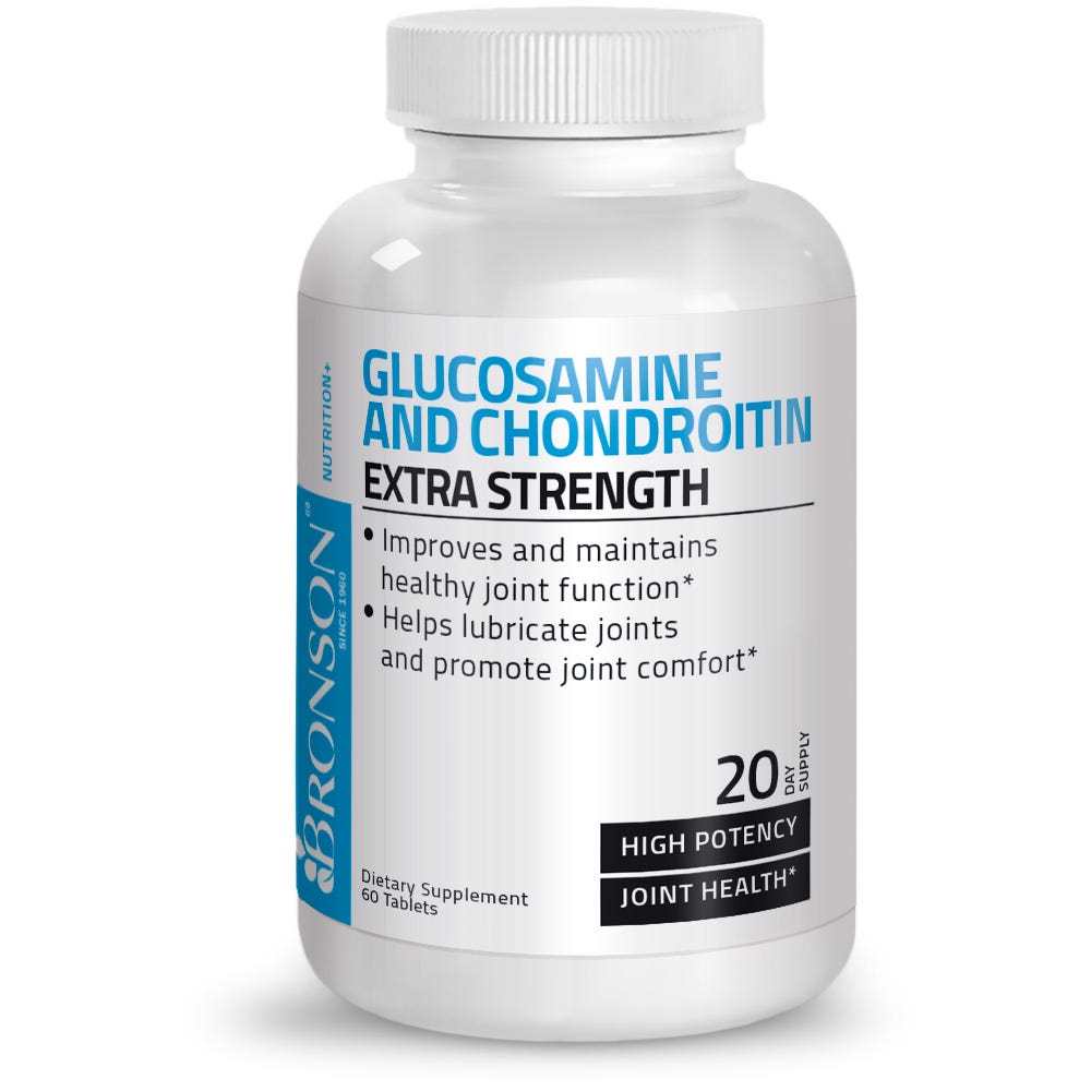 Bronson Vitamins Glucosamine and Chondroitin Extra Strength and High Potency 60 Tabs