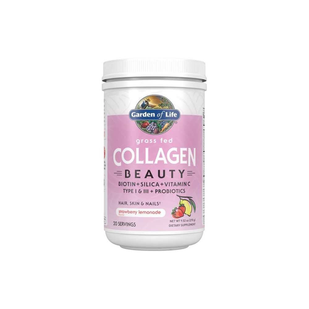 Garden of Life Grass Fed Collagen Beauty Strawberry Lemonade 9.52oz (270g) Powder