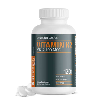 Bronson Vitamins Vitamin K2 Mk-7 100 Mcg 120 Tabs