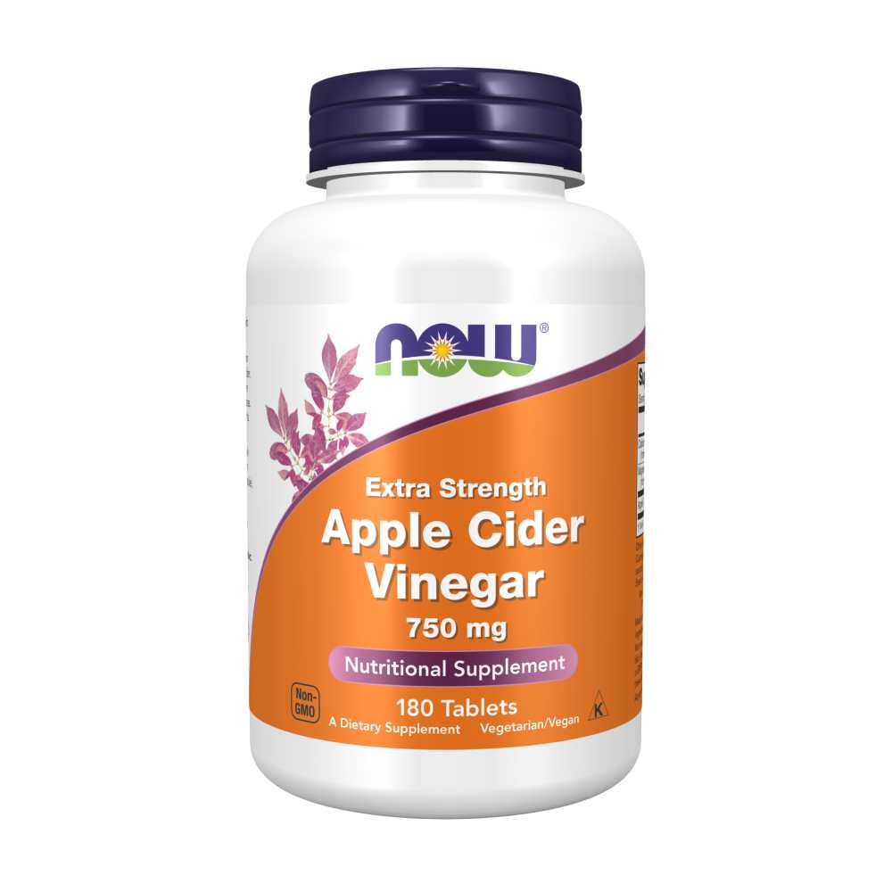 Now Foods Extra Strength Apple Cider Vinegar 750mg – 180 Tablets