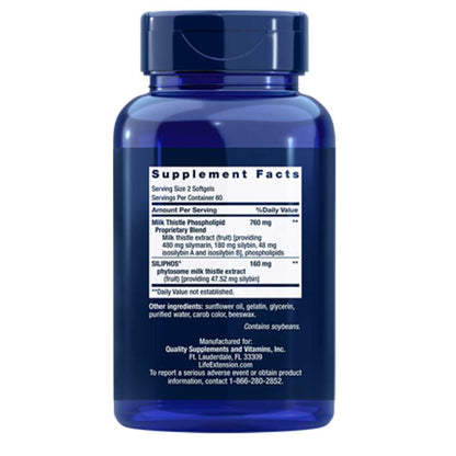 Life Extension Advanced Milk Thistle – 120 Softgels