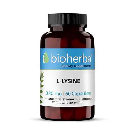 Bioherba L-Lysine 320mg – Essential Amino Acid for Immune & Skin Health, 60 Capsules