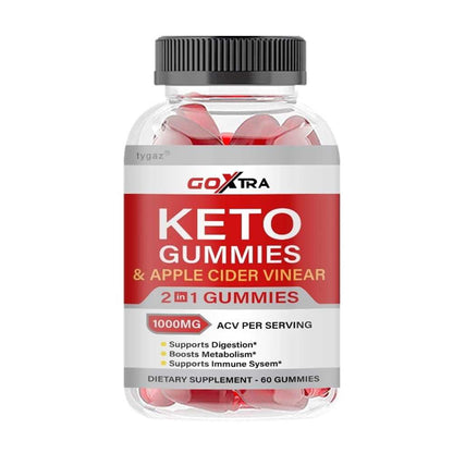 Goxtra Keto + Acv Gummies, 1000mg Acv, Supports Digestion & Metabolism, 60 Gummies.