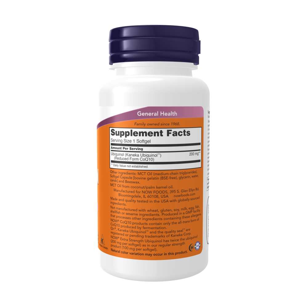 Now Foods Ubiquinol 200 Mg – Extra Strength Co Q10 – 60 Softgels