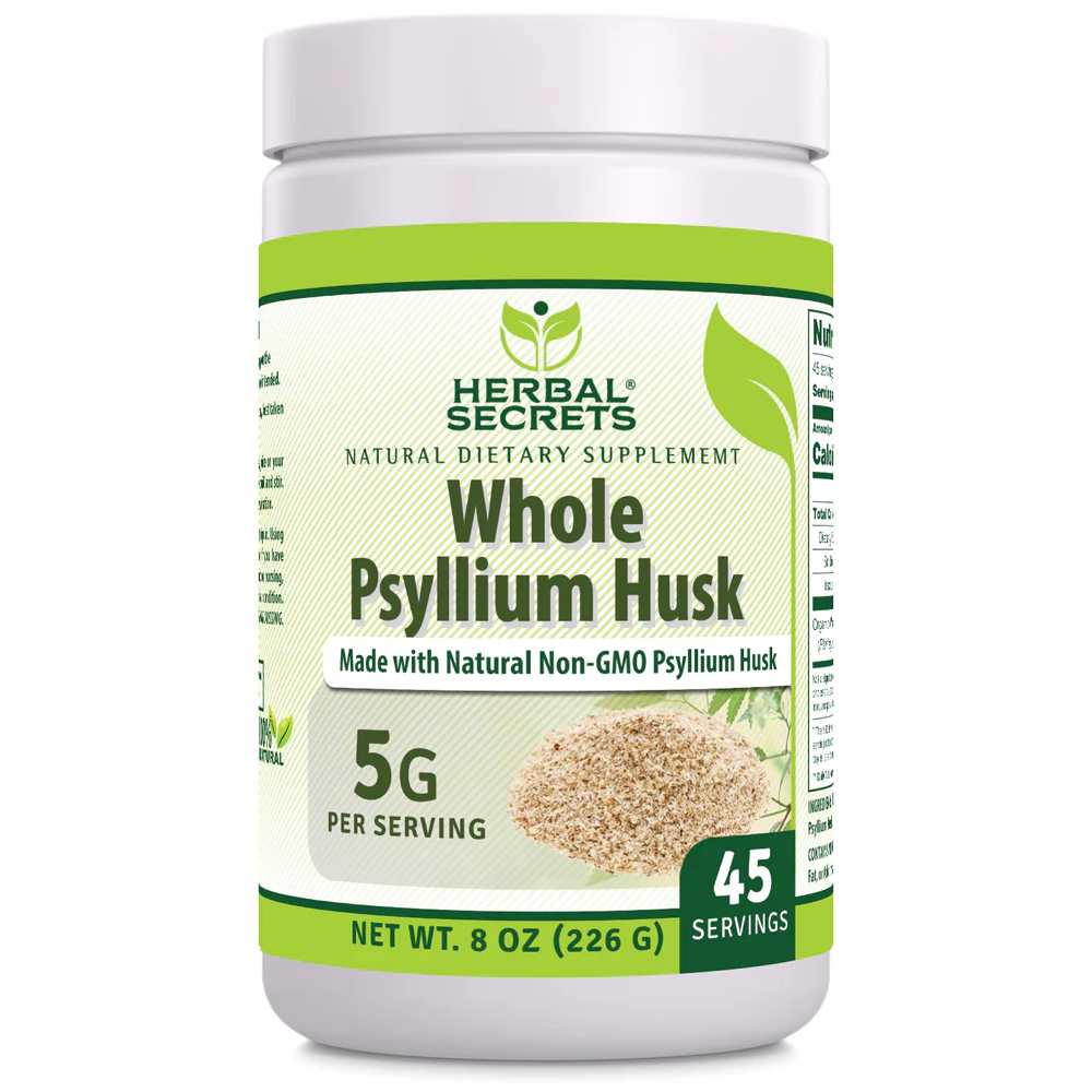 Herbal Secrets Whole Psyllium Husk 5 G Powder Supplement 226g