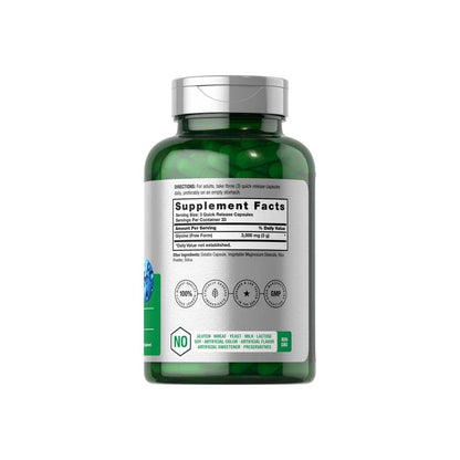Horbäach Glycine 3000mg per Serving | 100 Capsules