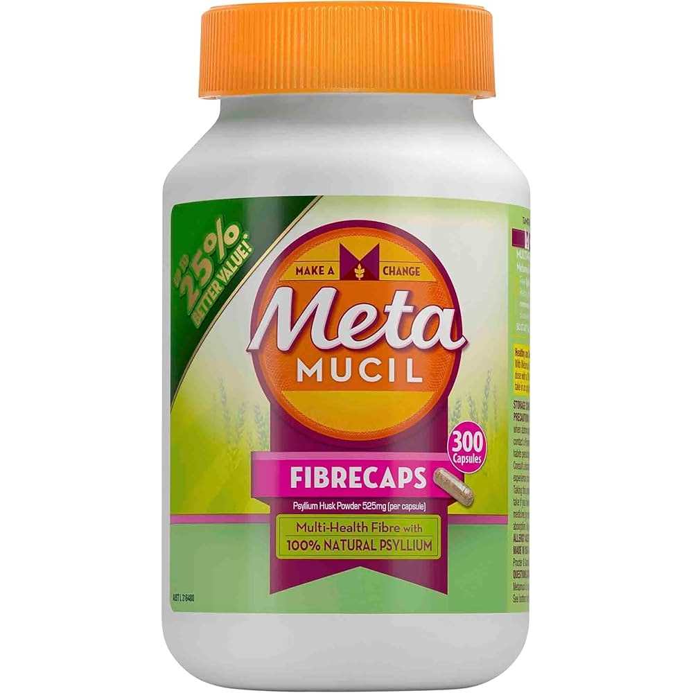 Metamucil Psyllium Fiber Capsules, 300-Count | Digestive Health & Heart Support