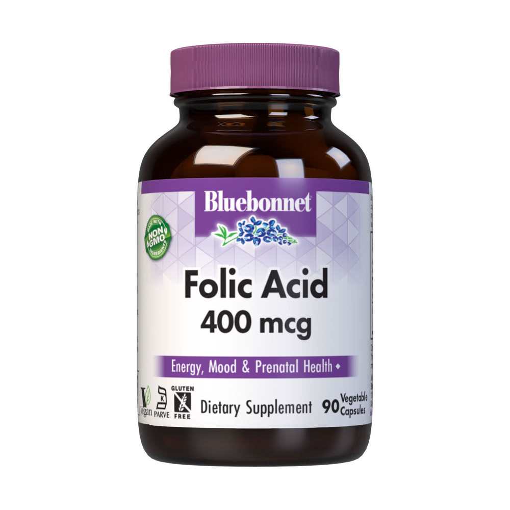 Bluebonnet Nutrition Folic Acid 400 Mcg 90 Caps