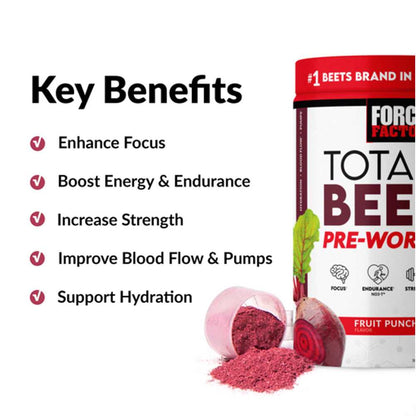 Force Factor Total Beets Pre-Workout – 254g (30 Servings)