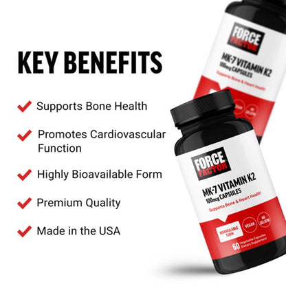 Force Factor Mk-7 Vitamin K2 – 60 Capsules