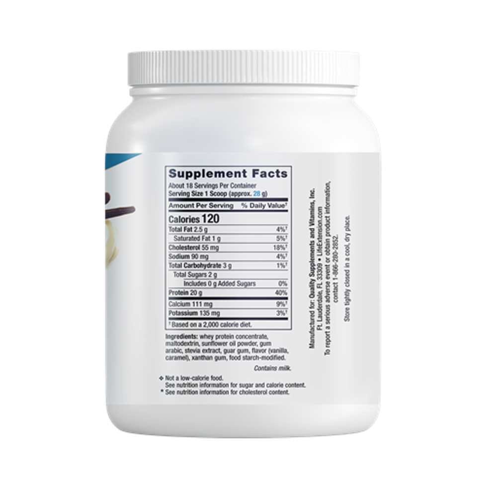 Life Extension Wellness Code® Whey Protein Concentrate (vanilla) 500 Grams