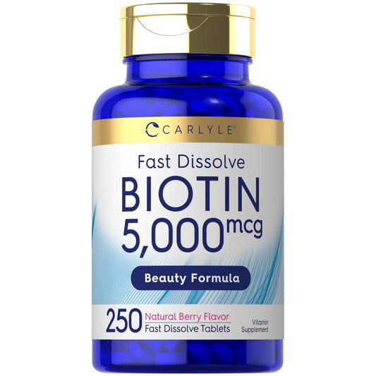 Carlyle Nutritionals Biotin 5000mcg | 250 Fast Dissolve Tablets