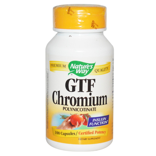 Nature's Way - GTF Chromium, 200MCG - 100 capsules | Insulin Function