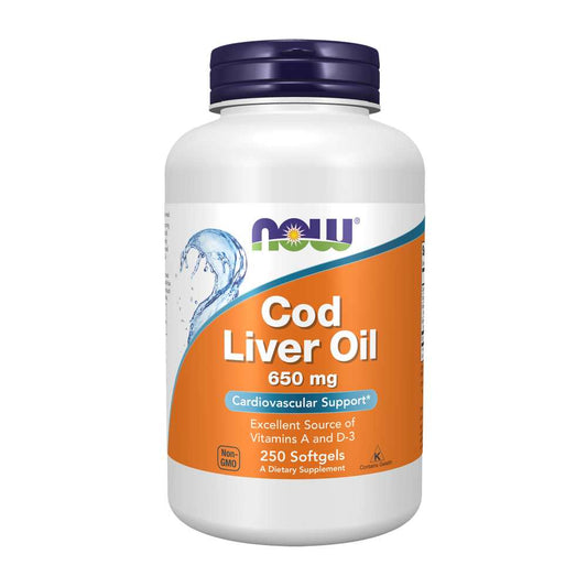 Now Foods Cod Liver Oil 650 Mg – 250 Softgels – Vitamins a & D3