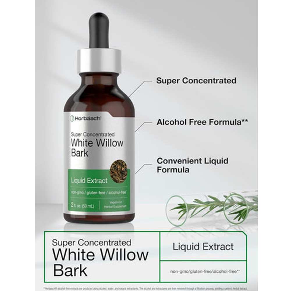 Horbäach White Willow Bark Extract | 2oz Liquid