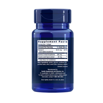 Life Extension Gamma E Mixed Tocopherols – 60 Softgels