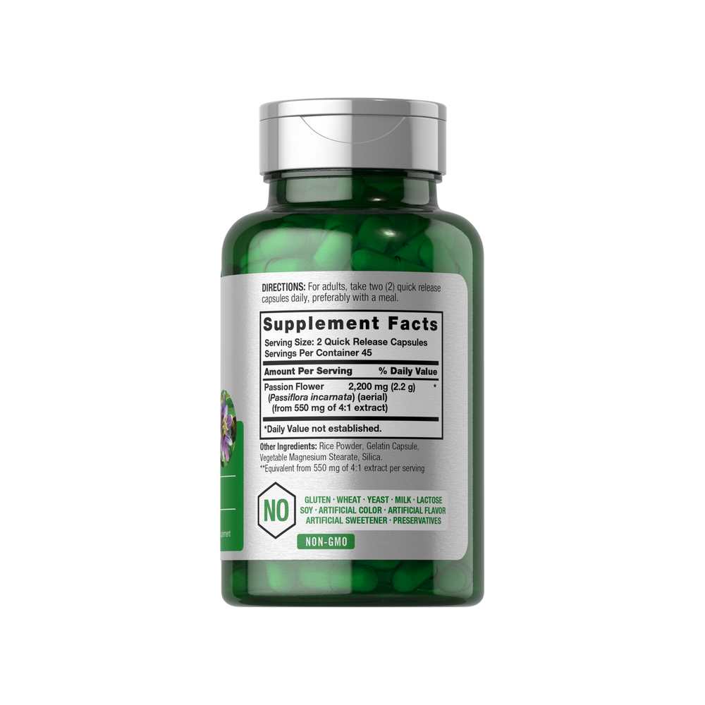 Horbäach Passion Flower 2200mg per Serving | 90 Capsules