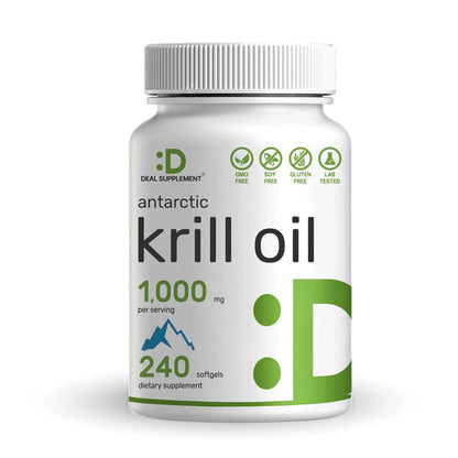 Deal Supplement Antarctic Krill Oil, 1,000mg Per Serving, 240 Softgels