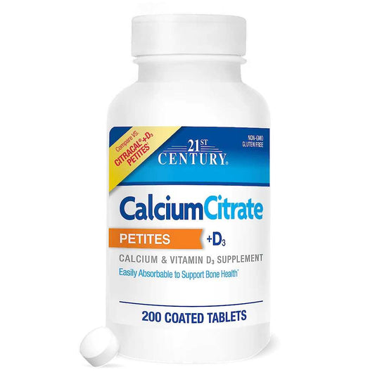 21st Century Calcium Citrate Petites +d3 200 Coated Tablets